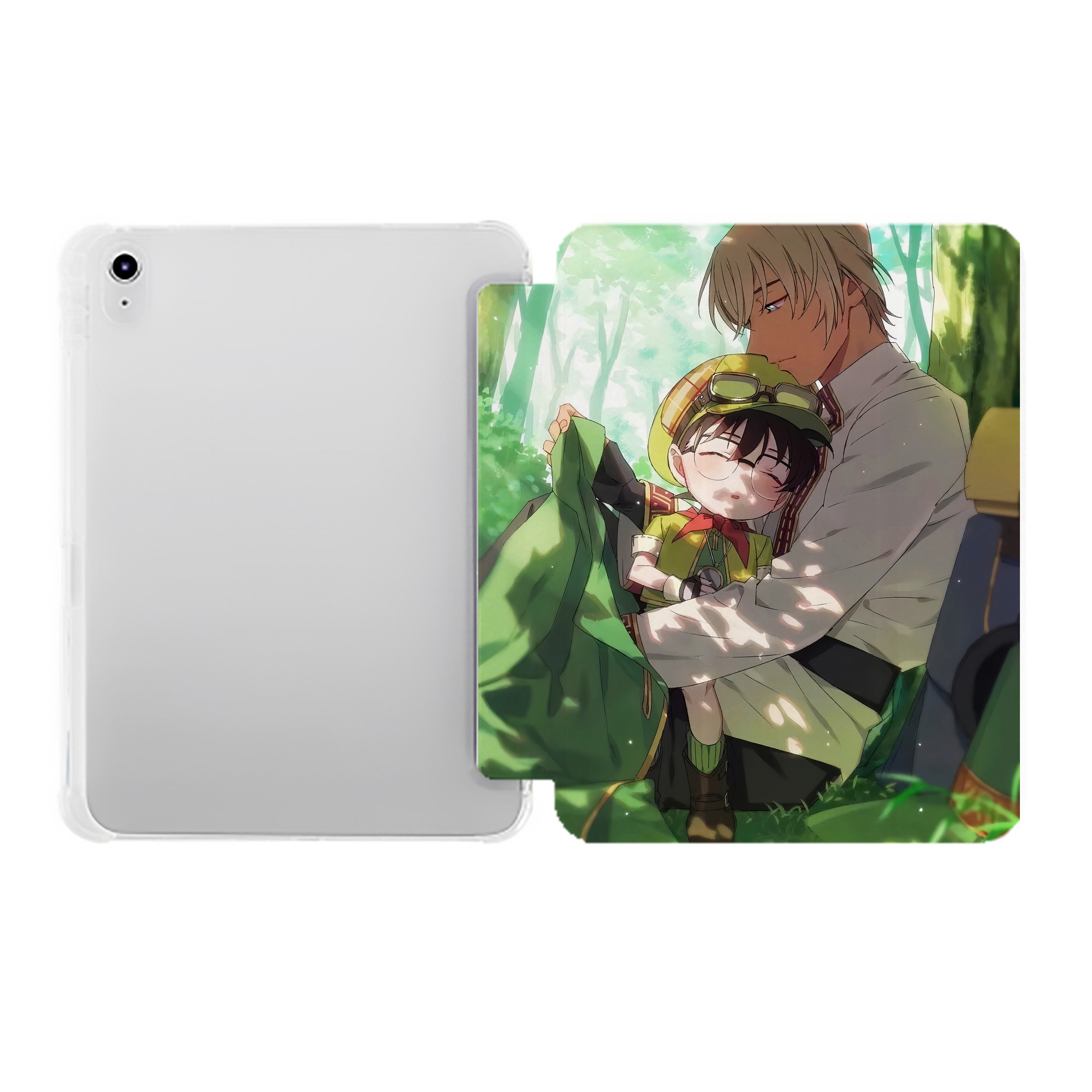 （画像用） 名探偵コナン Detective Conan IPad ケース ペン収納付き 三つ折りスタンド PUレザー×シリコン 対応機種9.5/10.5/10.9インチ